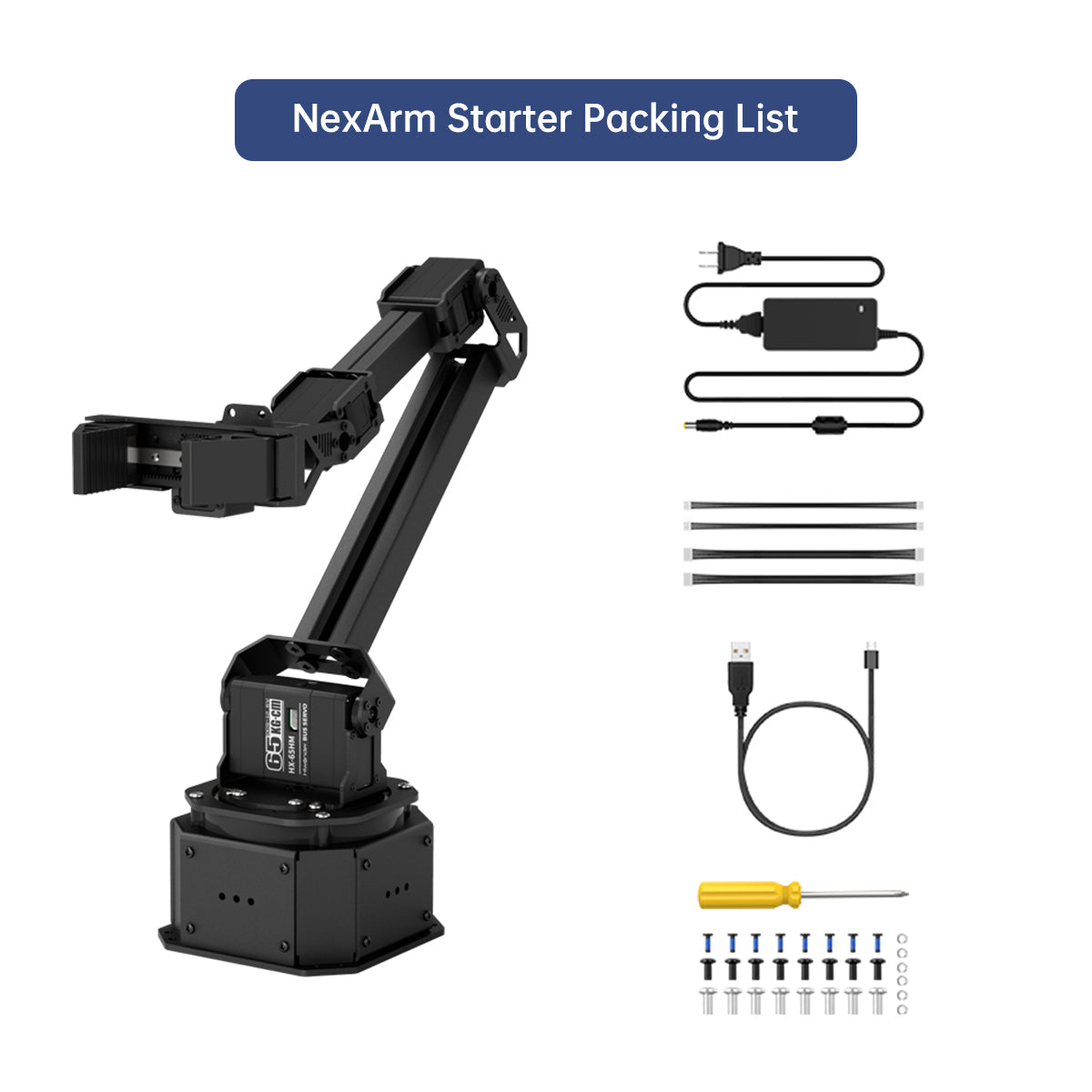 Image of NexArm Open-Source VLA Embodied AI Robotic Arm ESP32 AT32 Dual-Chip AI Vision K230