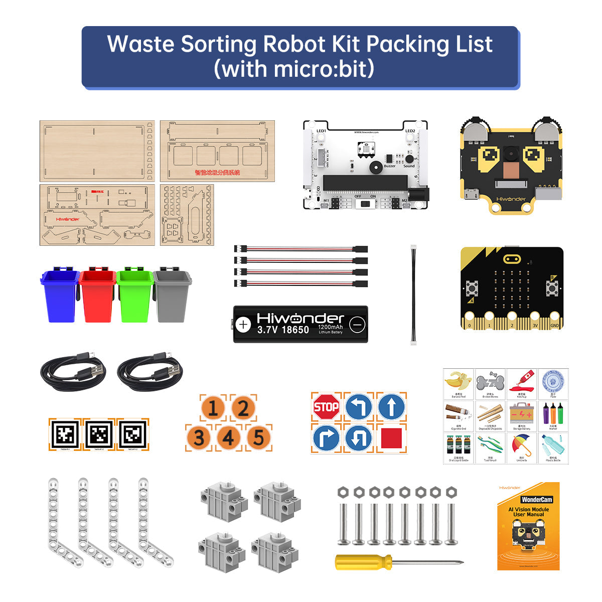 Image of Waste Sorting Robot Kit — with micro:bit V2.0