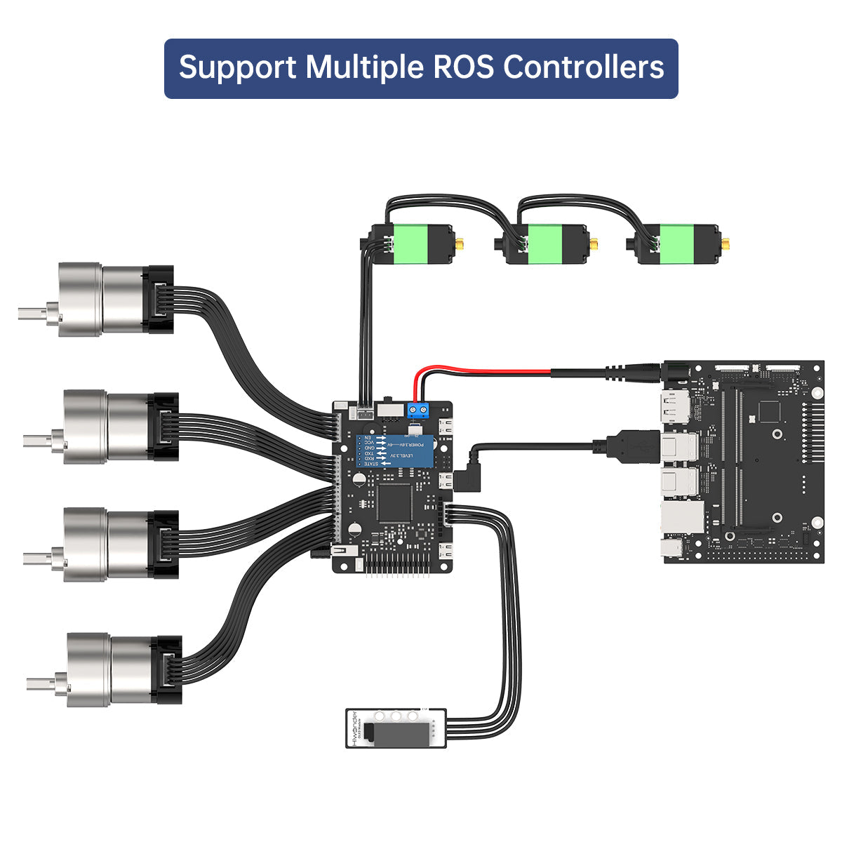 Image of ROS Robot Control Board STM32F407VET6 4-Channel Encoder Motor PWM Bus Servo
