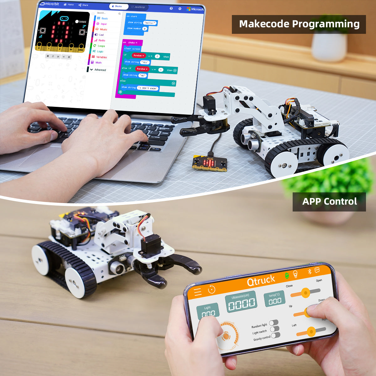 Image of Qtruck Programmable Educational Robot micro:bit Series