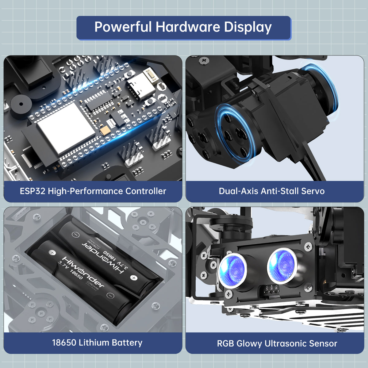 Image of miniHexa AI Hexapod Robot AI Vision Voice Interaction Arduino Programming Sensor