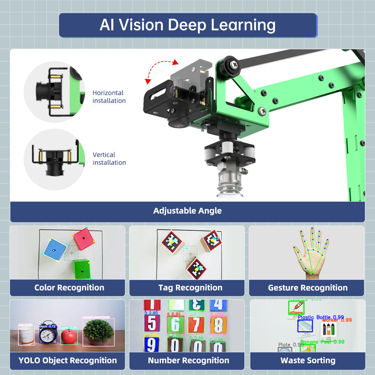 Image of JetMax JETSON NANO Robot Arm ROS Vision Recognition