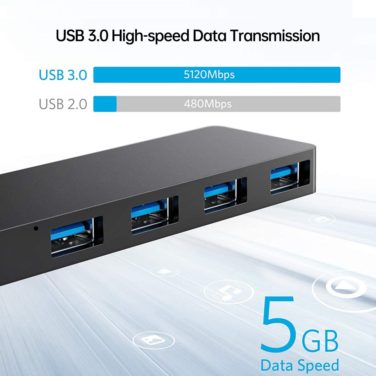 Image of USB3.0 HUB Extender Compatible with ROS Robot Car Raspberry Pi Jetson Boards