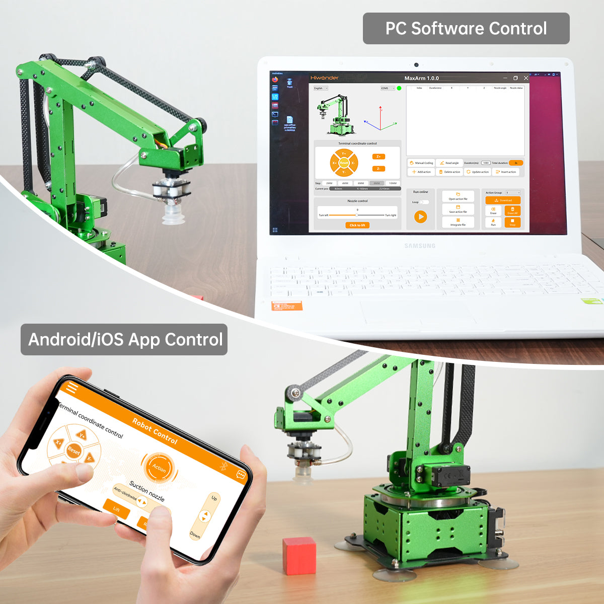 Image of MaxArm Open Source Robot Arm ESP32 Python Arduino Inverse Kinematics
