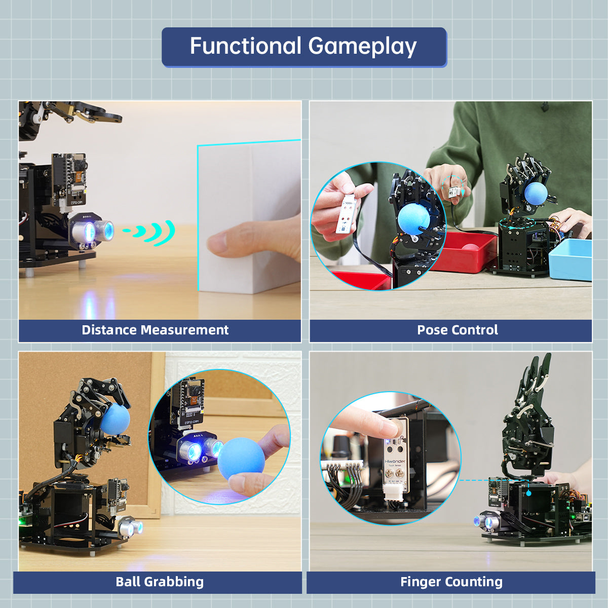 Image of uHand UNO Open Source AI Bionic Robot Hand Somatosensory Control Arduino Programming