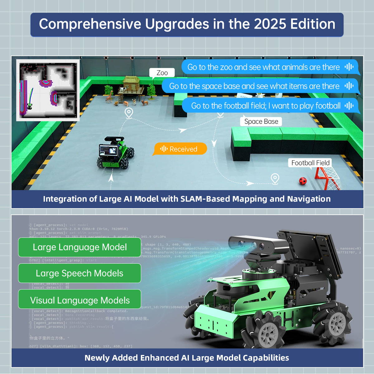 Image of JetAuto AI Robot Kit Jetson/Raspberry Pi 5 ROS OpenClaw ChatGPT SLAM
