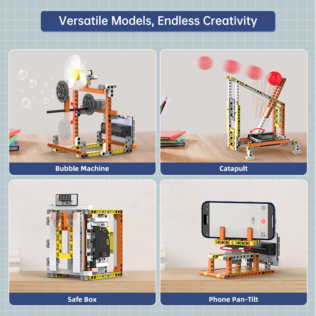 Image of DaDa:bit DIY Building Blocks Kit with 200+ Structural Parts