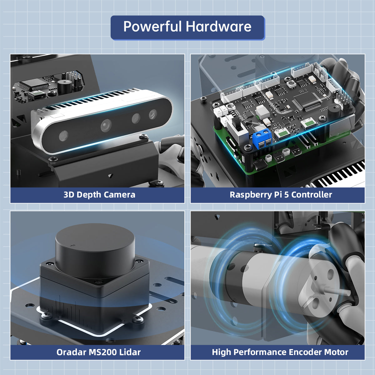 Image of MentorPi M1 Raspberry Pi 5 Robot Car Mecanum Chassis 2DOF Monocular Camera ROS2 SLAM