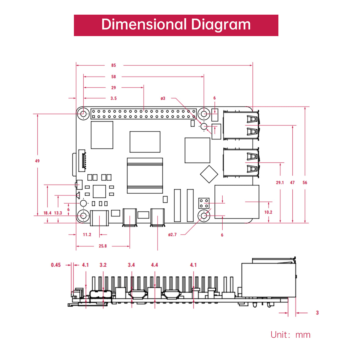 Image of Raspberry Pi 5 4G/8G Controller Python Linux Vision Development Kit