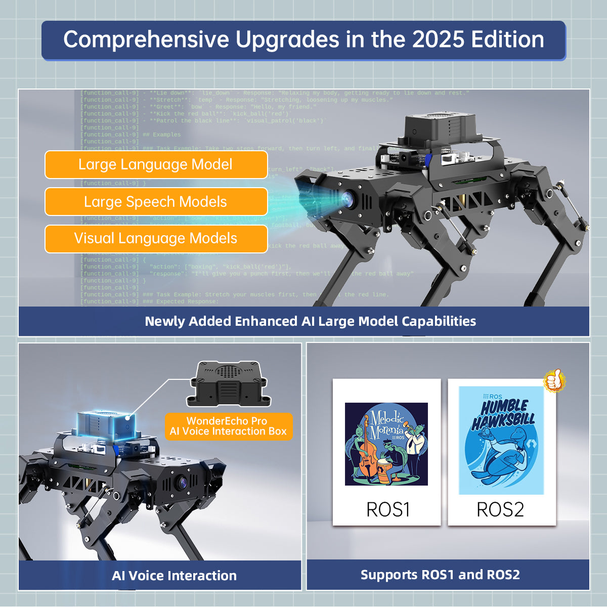 Image of PuppyPi ROS Quadruped Robot Raspberry Pi ChatGPT Vision Voice LiDAR