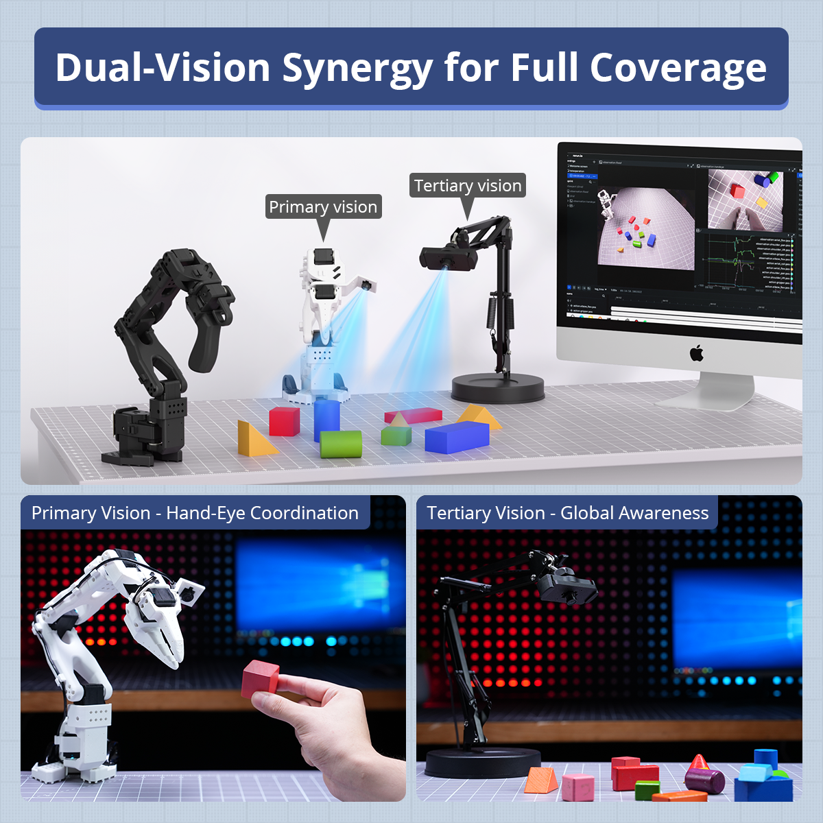 Image of LeRobot SO-ARM101 Open-Source VLA 6-Axis Robotic Arm AI Vision Embodied Intelligence