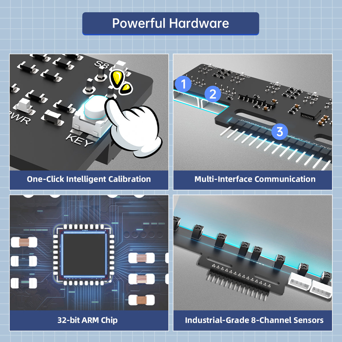 Image of 8-Channel IR Line Follower Sensor Module IR Line Tracking Robot Cars
