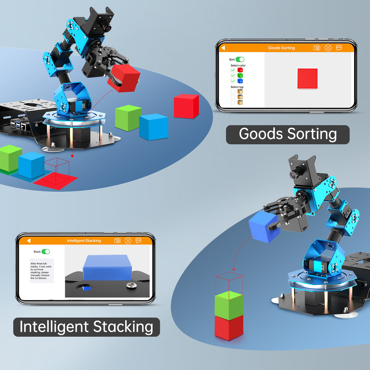 Image of ArmPi FPV AI Vision Raspberry Pi 5 ROS Robotic Arm Python