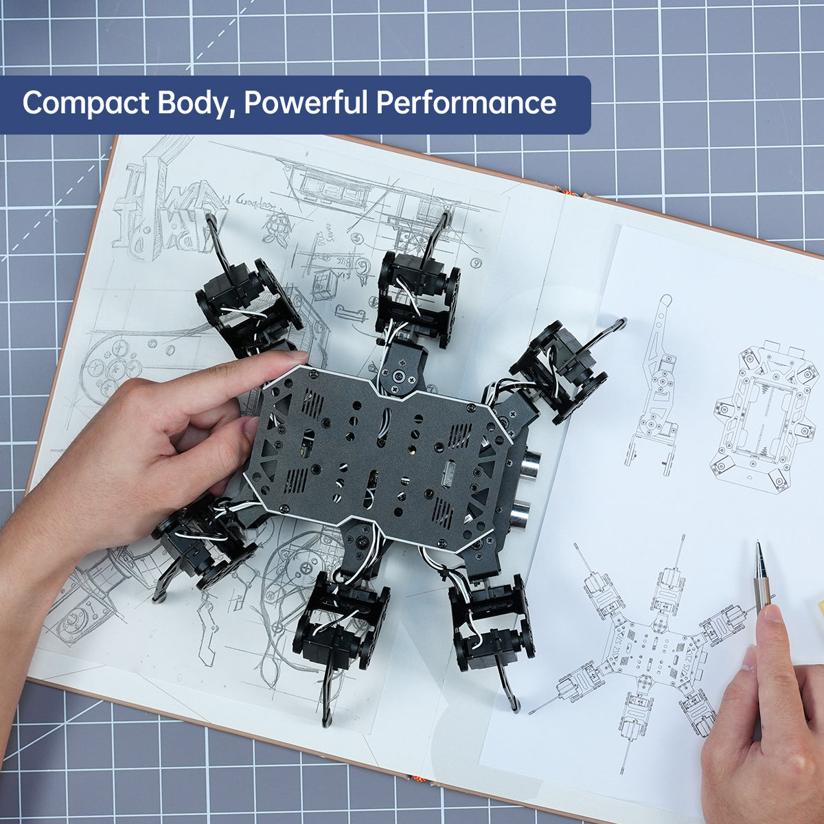 Image of miniHexa AI Hexapod Robot AI Vision Voice Interaction Arduino Programming Sensor
