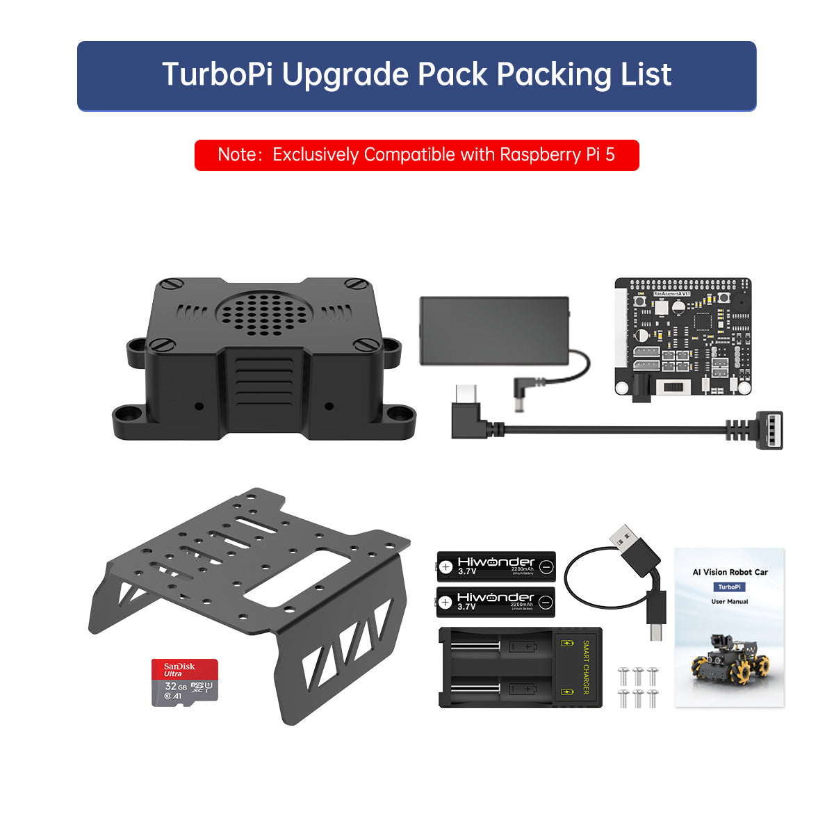 Image of AI Upgrade Pack for Raspberry Pi Robots Large AI Model Voice Interaction