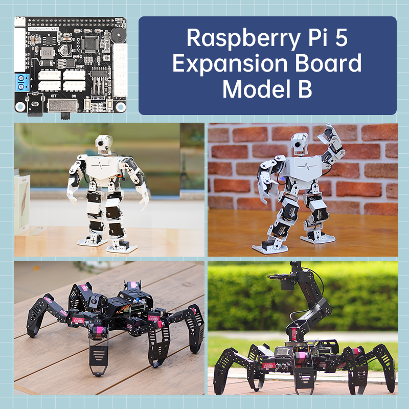 Image of Raspberry Pi 5 Expansion Board Servo Motor Driver ROS Robot Arm Smart Car Controller