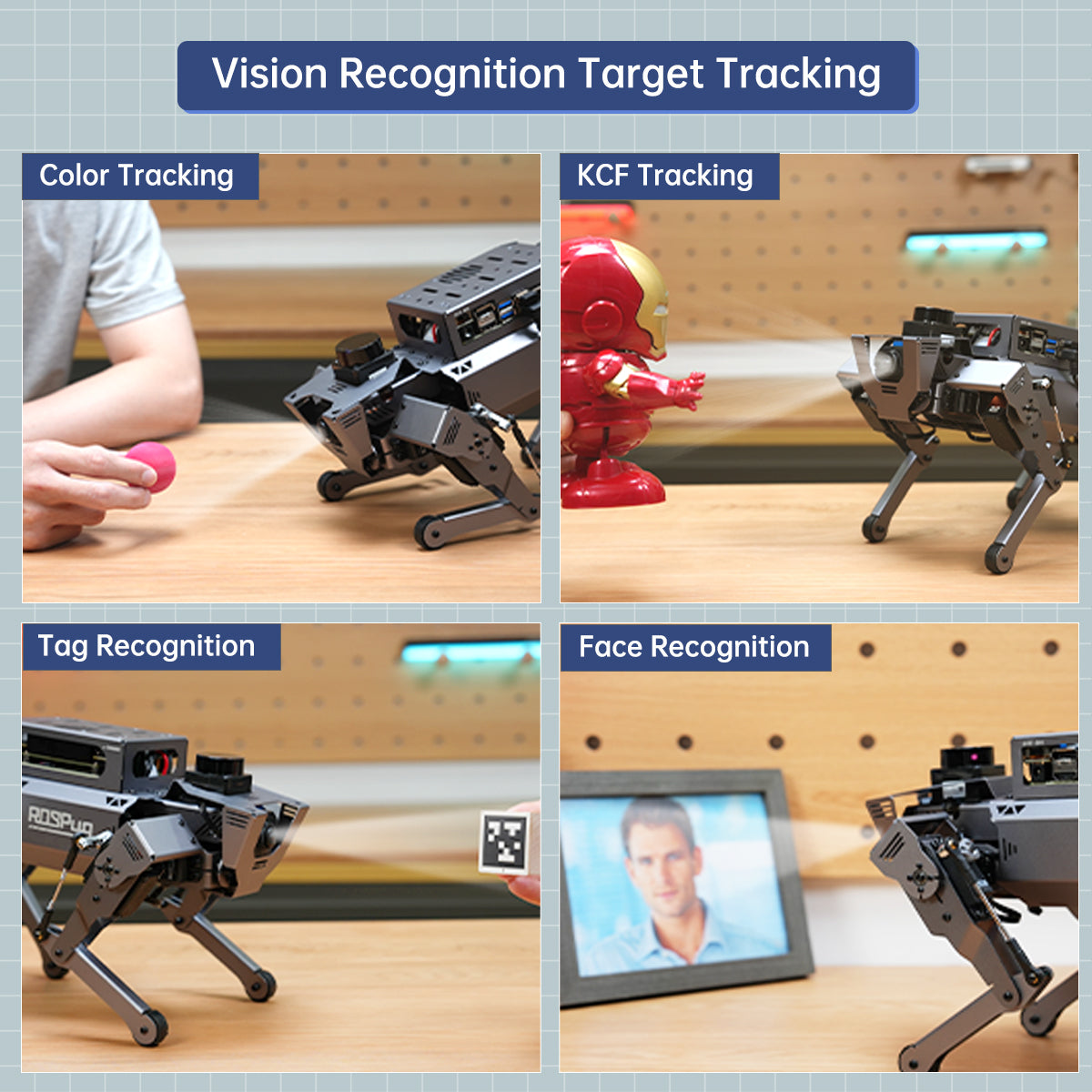 Image of ROSPug Quadruped Bionic Robot Dog Jetson Nano ROS Open Source Python Programming