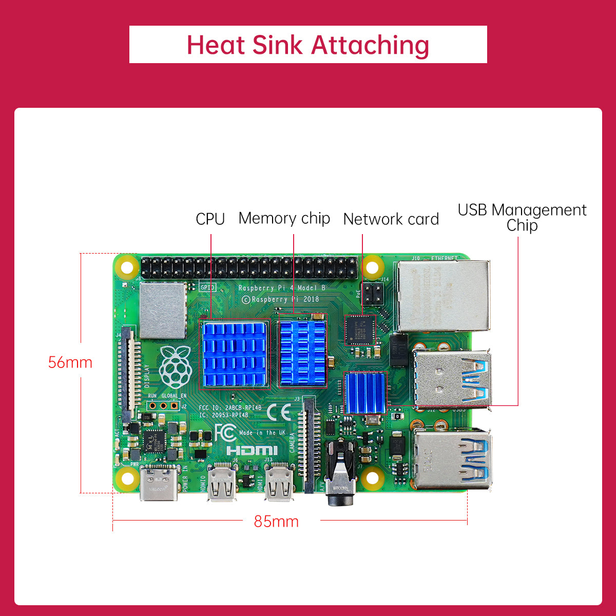 Image of Raspberry Pi 4B 4G/8G Board Python Programming AI Vision Linux Development Board