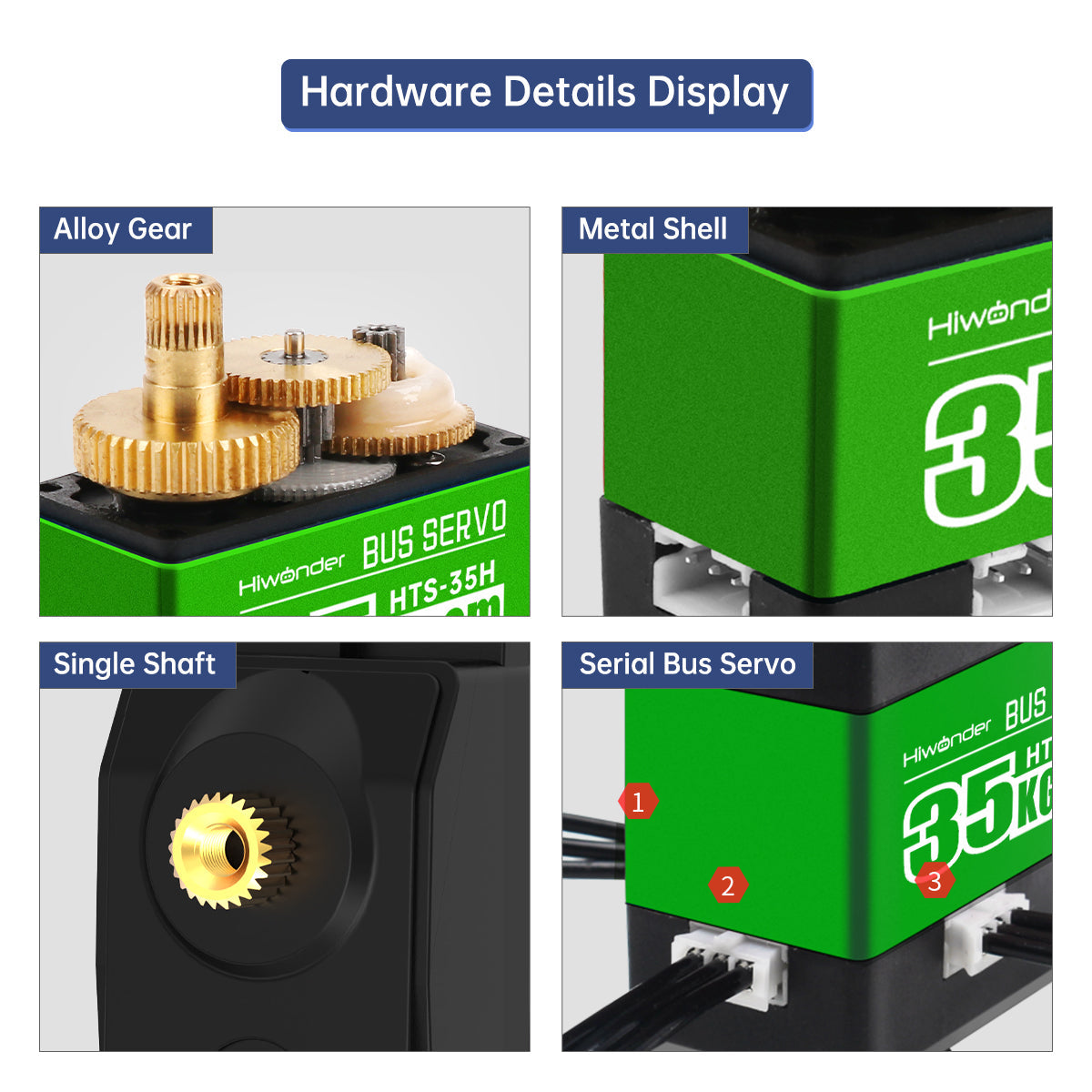 Image of HTS-35H High Voltage Bus Servo 35KG Torque Data Feedback
