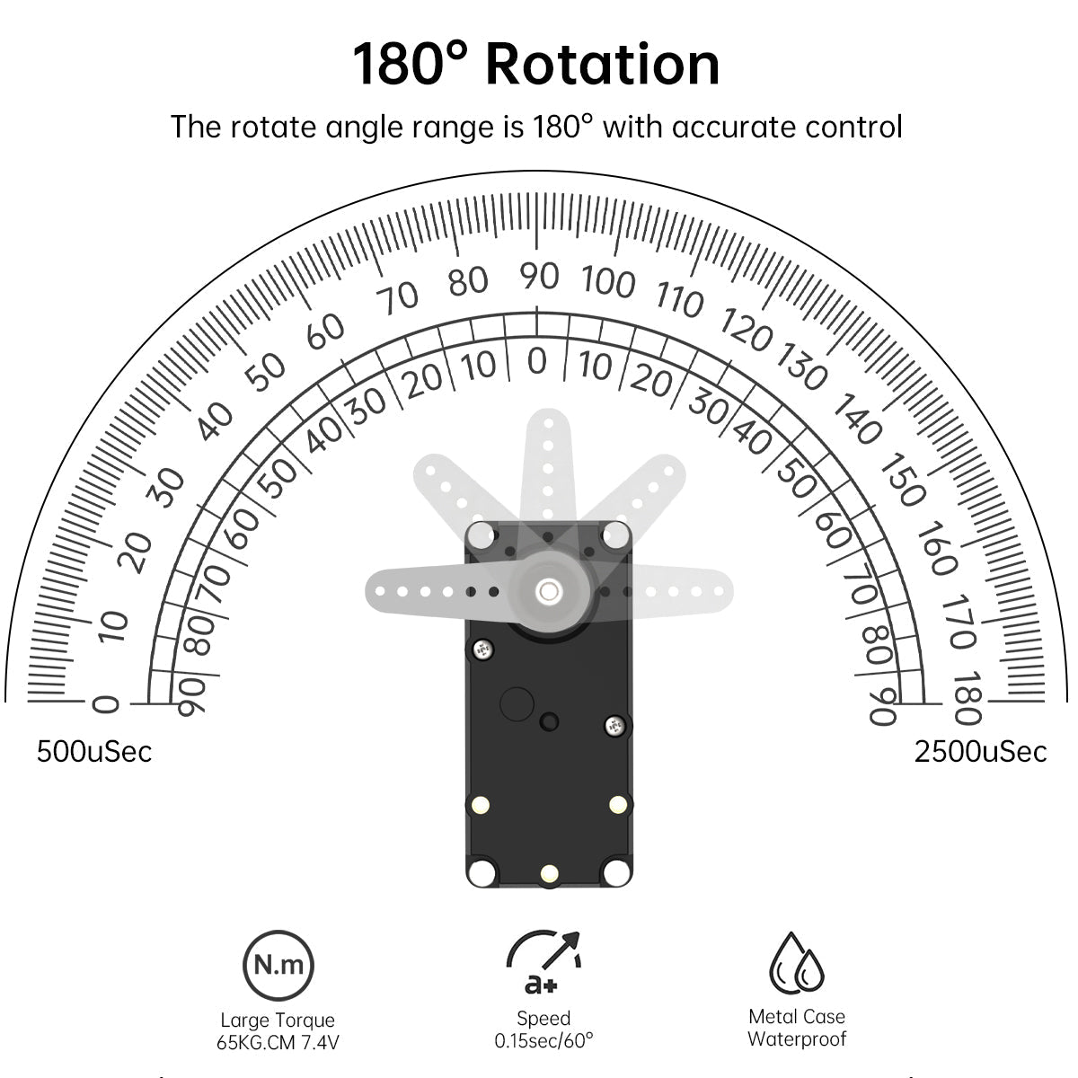 Image of LD-260MG Digital Servo 60KG High Torque Double Shaft
