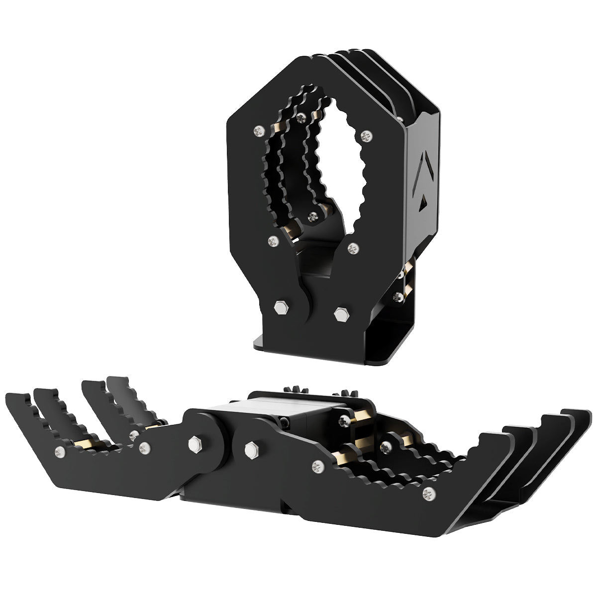 Image of Black Metal Mechanical Gripper for Robot DIY