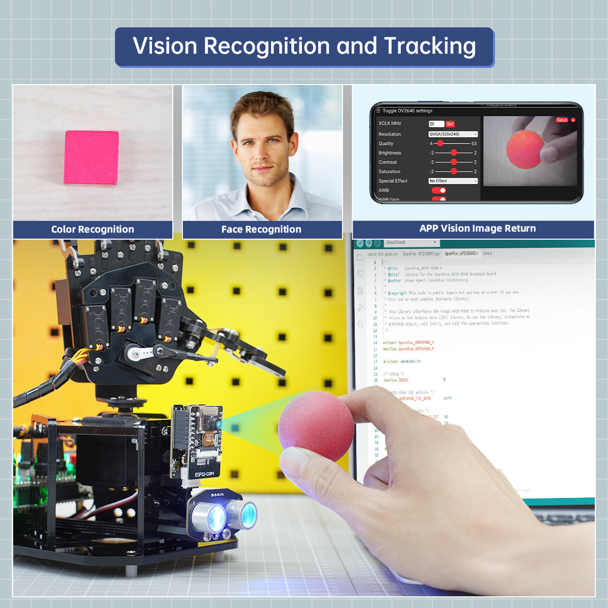 Image of uHand UNO Open Source AI Bionic Robot Hand Somatosensory Control Arduino Programming