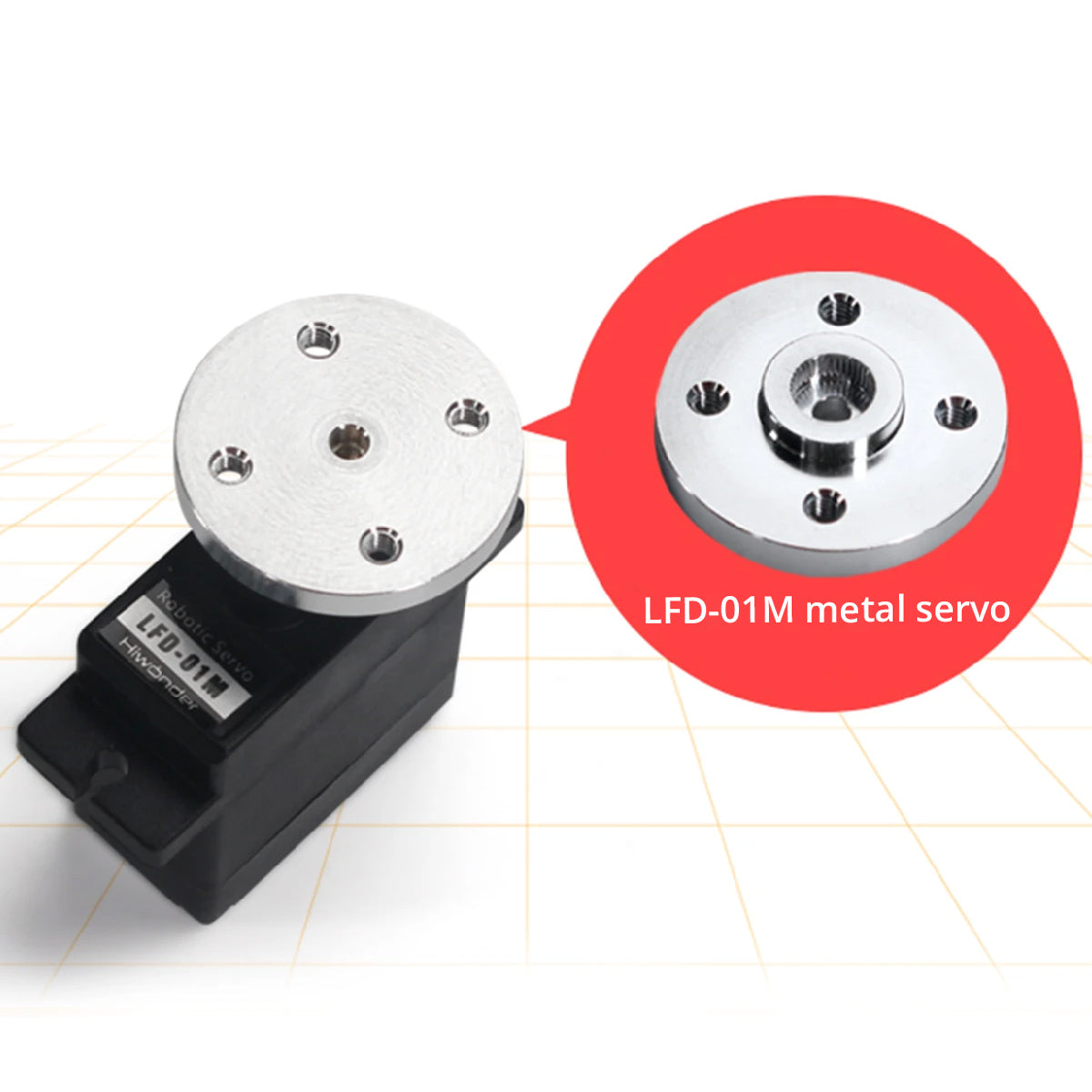 Image of Hiwonder LFD-01M Robot Servo — metal servo horn