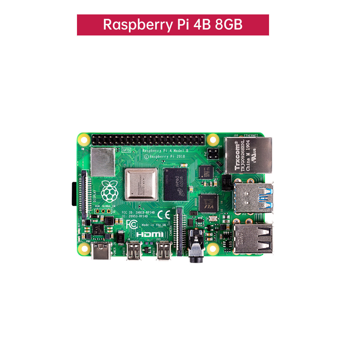 Image of Raspberry Pi 4B 4G/8G Board Python Programming AI Vision Linux Development Board