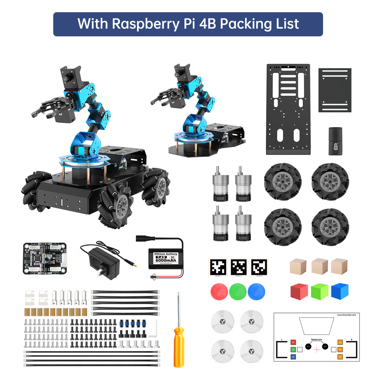 Image of ArmPi Pro robot kit Raspberry Pi 4B