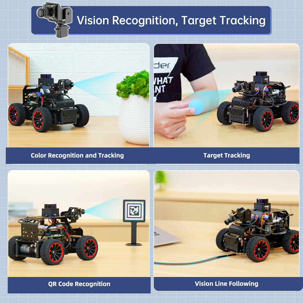 Image of MentorPi A1 Raspberry Pi Robot Car Ackerman Chassis ROS2 ChatGPT SLAM Autonomous Driving