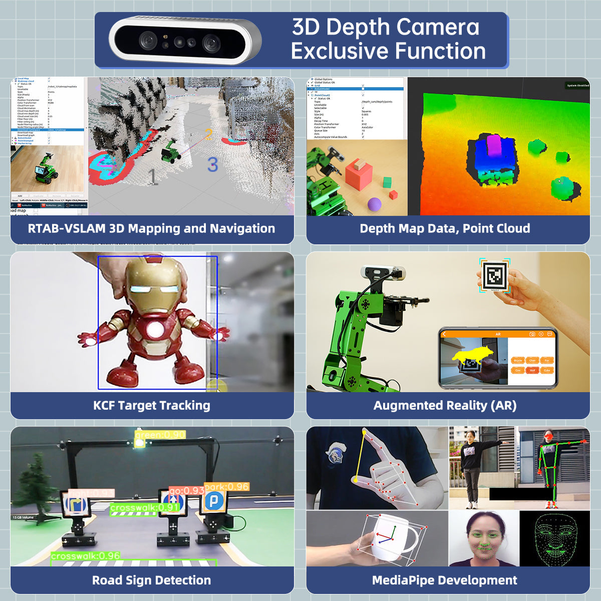 Image of JetRover JETSON Robot Car AI Vision Robotic Arm ROS1 ROS2 ChatGPT SLAM