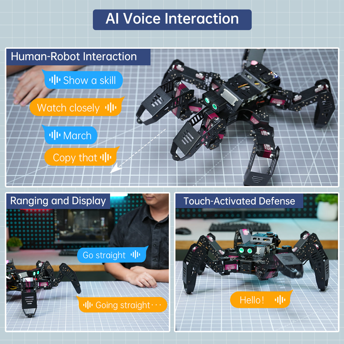 Image of Spiderbot Arduino Coding Robot with AI Voice Control