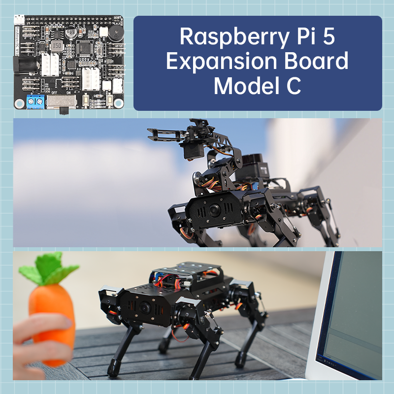 Image of Raspberry Pi 5 Expansion Board Servo Motor Driver ROS Robot Arm Smart Car Controller