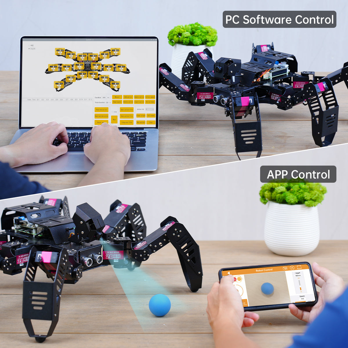 Image of SpiderPi AI Intelligent Visual Hexapod Robot Raspberry Pi 5