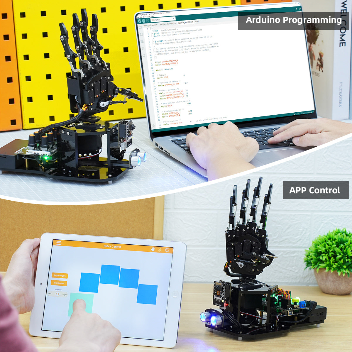 Image of uHand UNO Open Source AI Bionic Robot Hand Somatosensory Control Arduino Programming