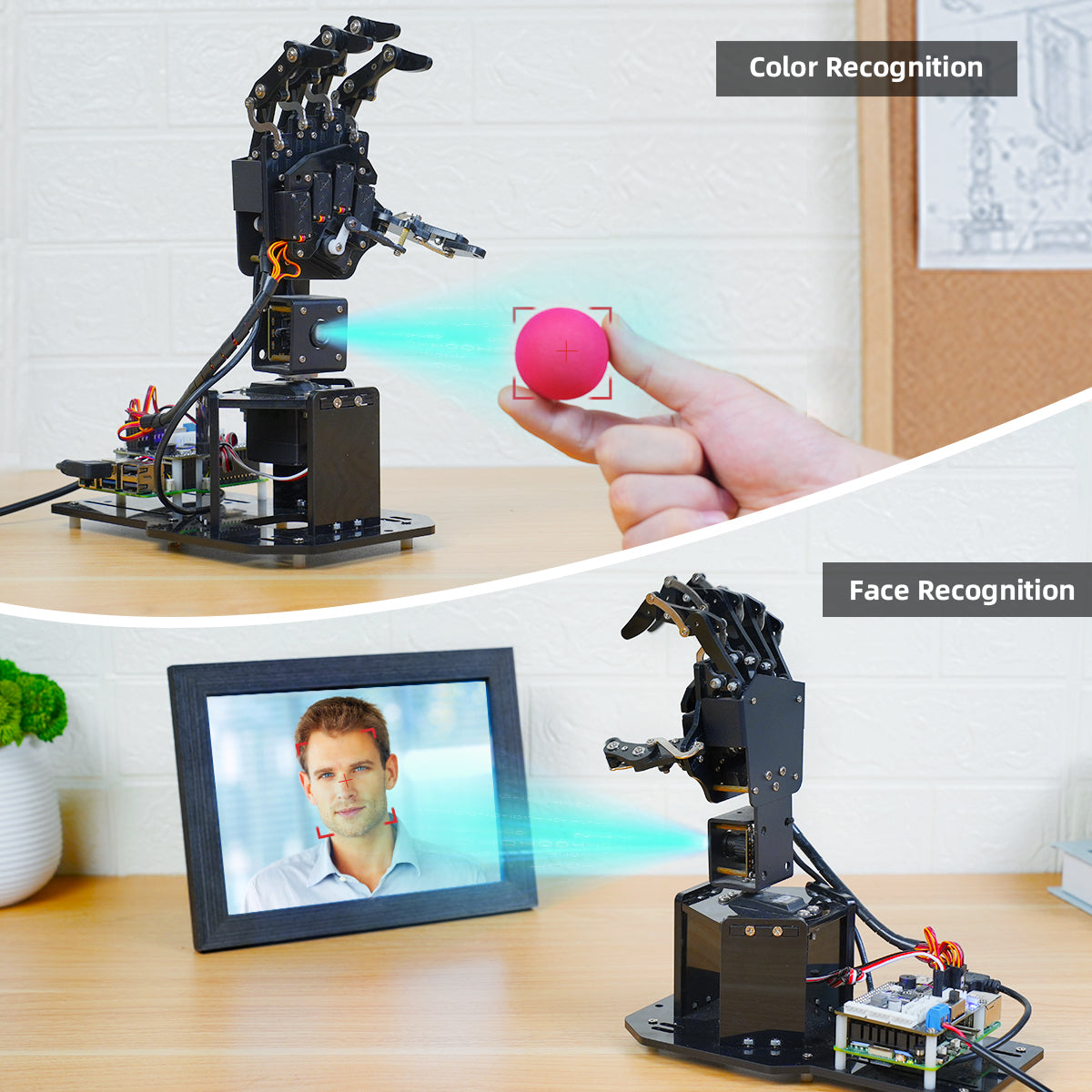 Image of uHandPi Raspberry Pi 5 AI Robotic Hand Vision Tracking Python