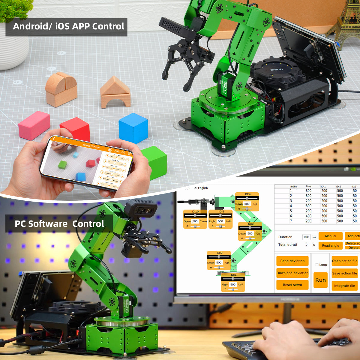Image of JetArm ROS1 ROS2 3D Vision Robot Arm Multimodal AI ChatGPT Voice Sorting