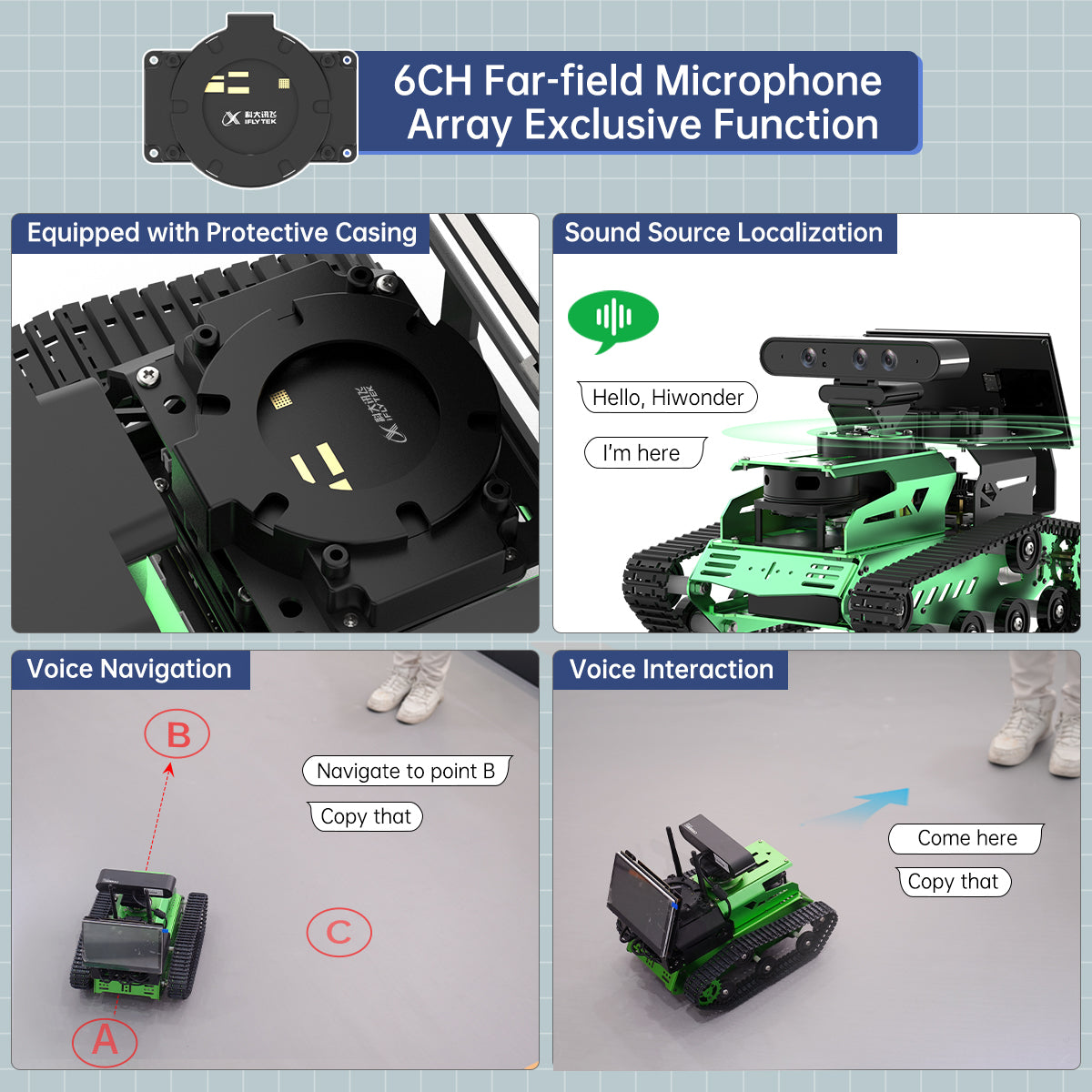 Image of JetTank ROS Robot Tank Jetson Nano Lidar Depth Camera Touchscreen SLAM