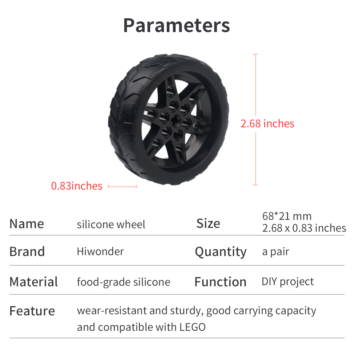 Image of Silicone Wheel Robot Car TT Motor Wheel for DIY
