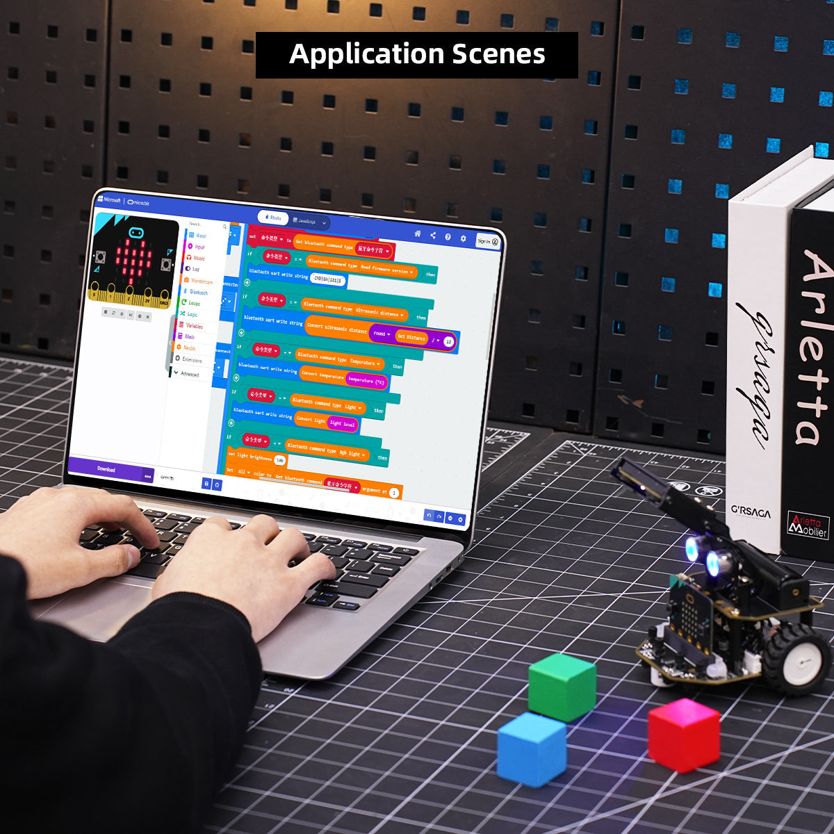 Image of AI Vision Robot Nexbit micro:bit Programming Educational Robot WonderCam Vision Module