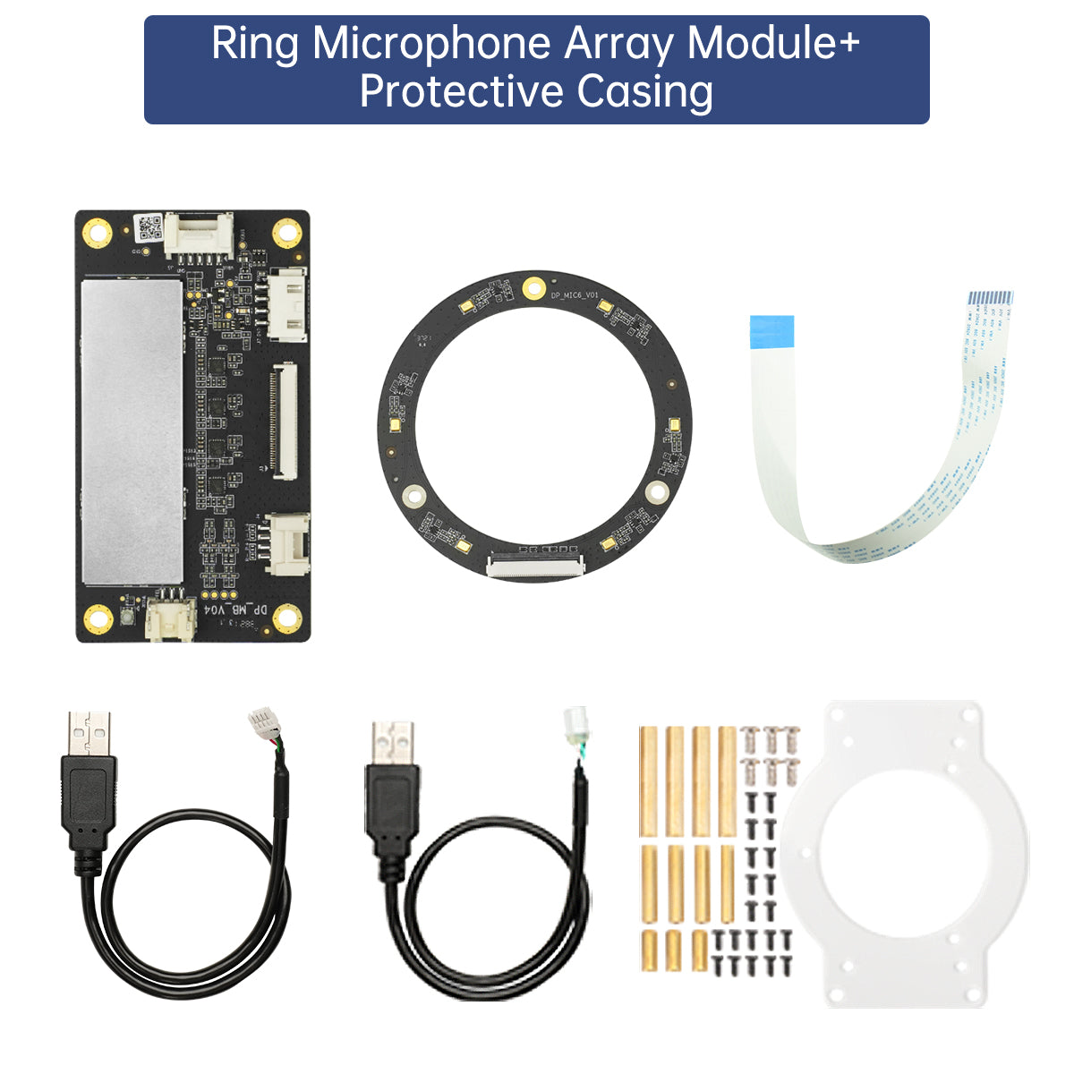 Image of iFLYTEK 6-Mic Array — Module + Protective Casing