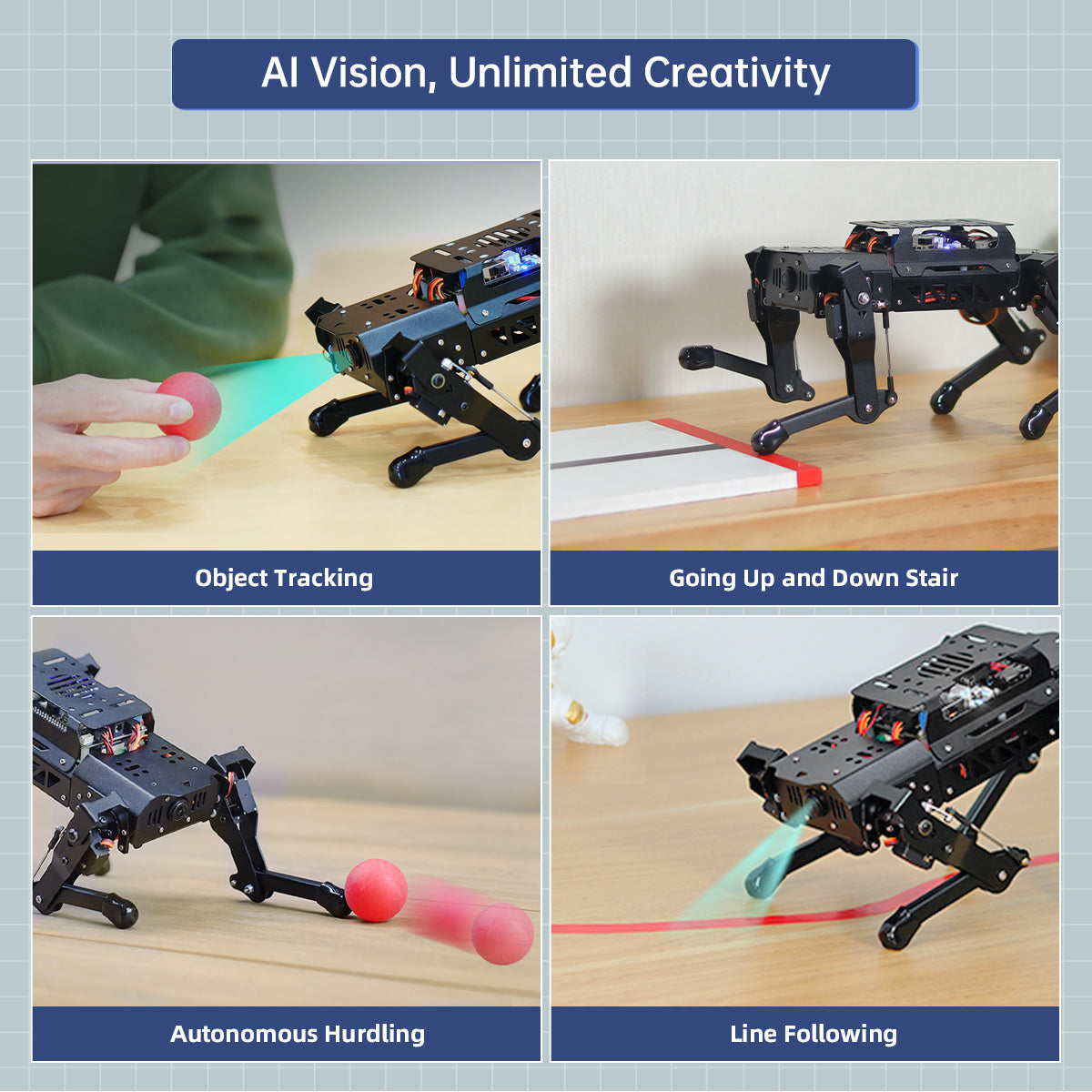 Image of PuppyPi ROS Quadruped Robot Raspberry Pi ChatGPT Vision Voice LiDAR
