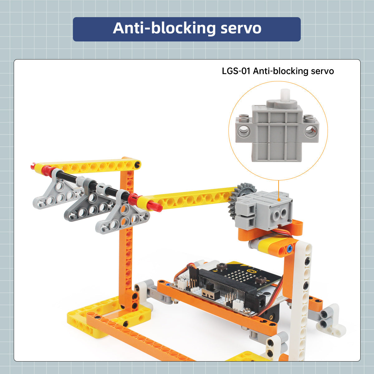 Image of Block Servo 270/360 micro:bit Program Control LEGO Compatible