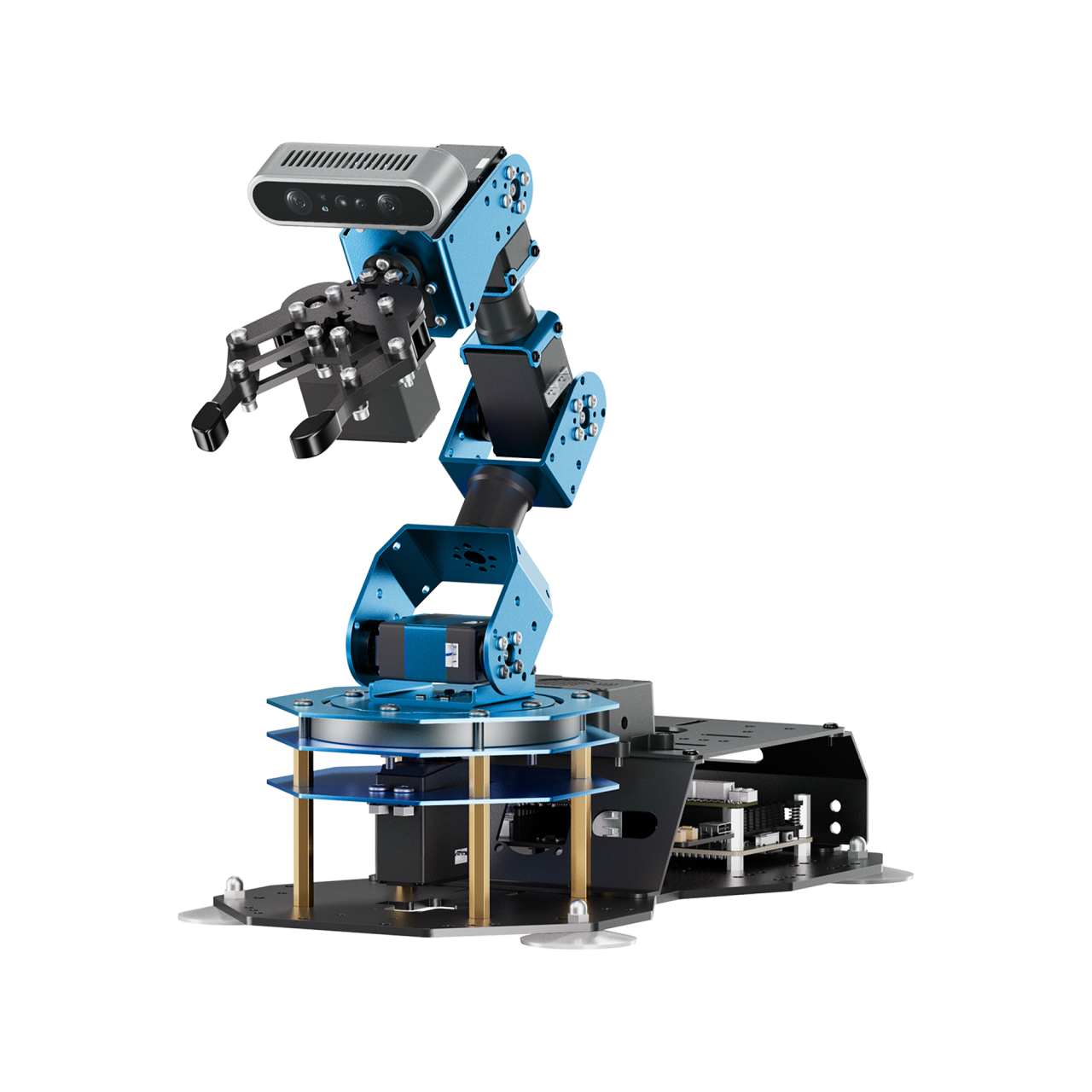 Image of ArmPi Ultra ROS2 3D Vision Robot Arm Multimodal AI ChatGPT Voice Vision Sorting