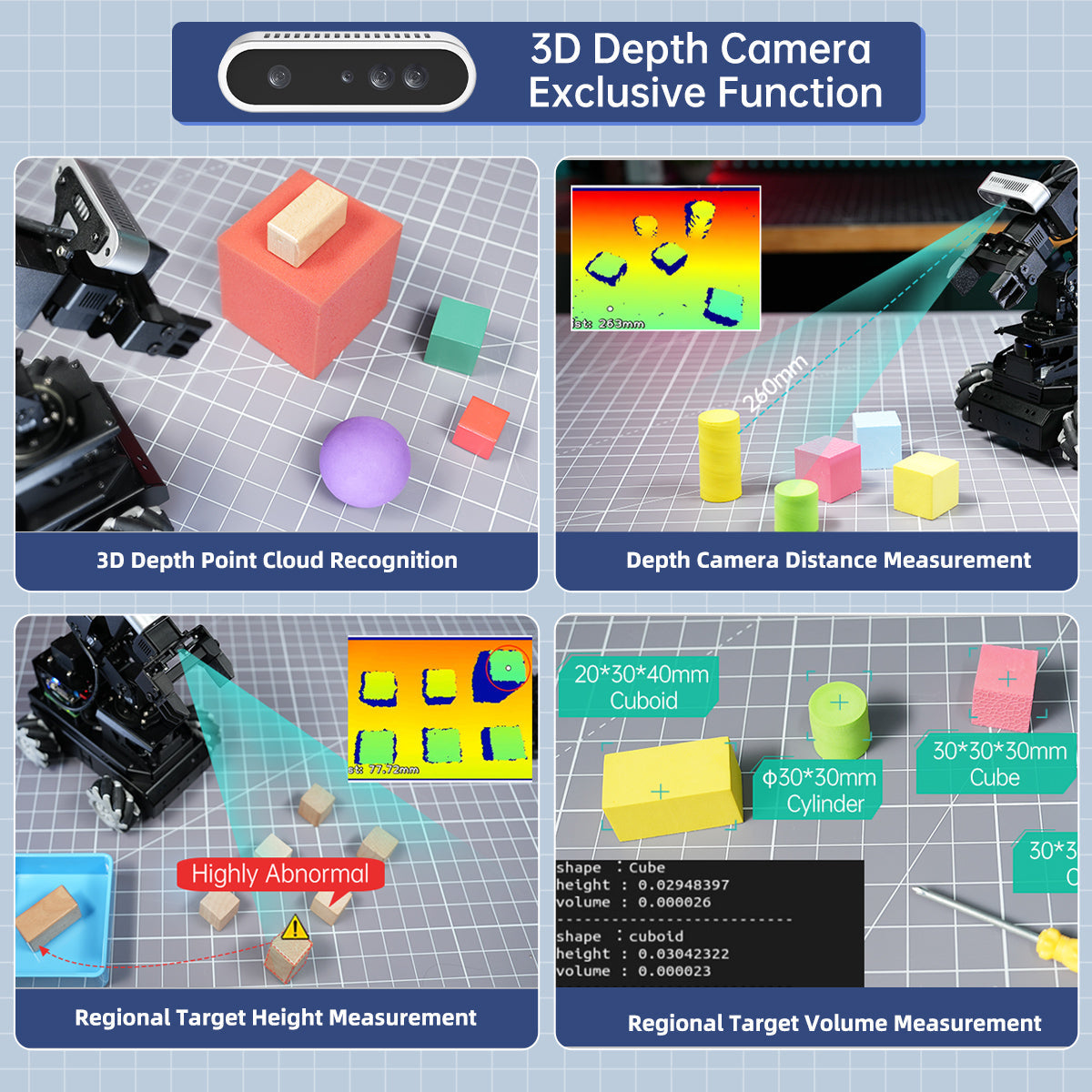 Image of LanderPi Raspberry Pi Robot Car AI Vision Robotic Arm ROS2 ChatGPT SLAM Voice Sorting
