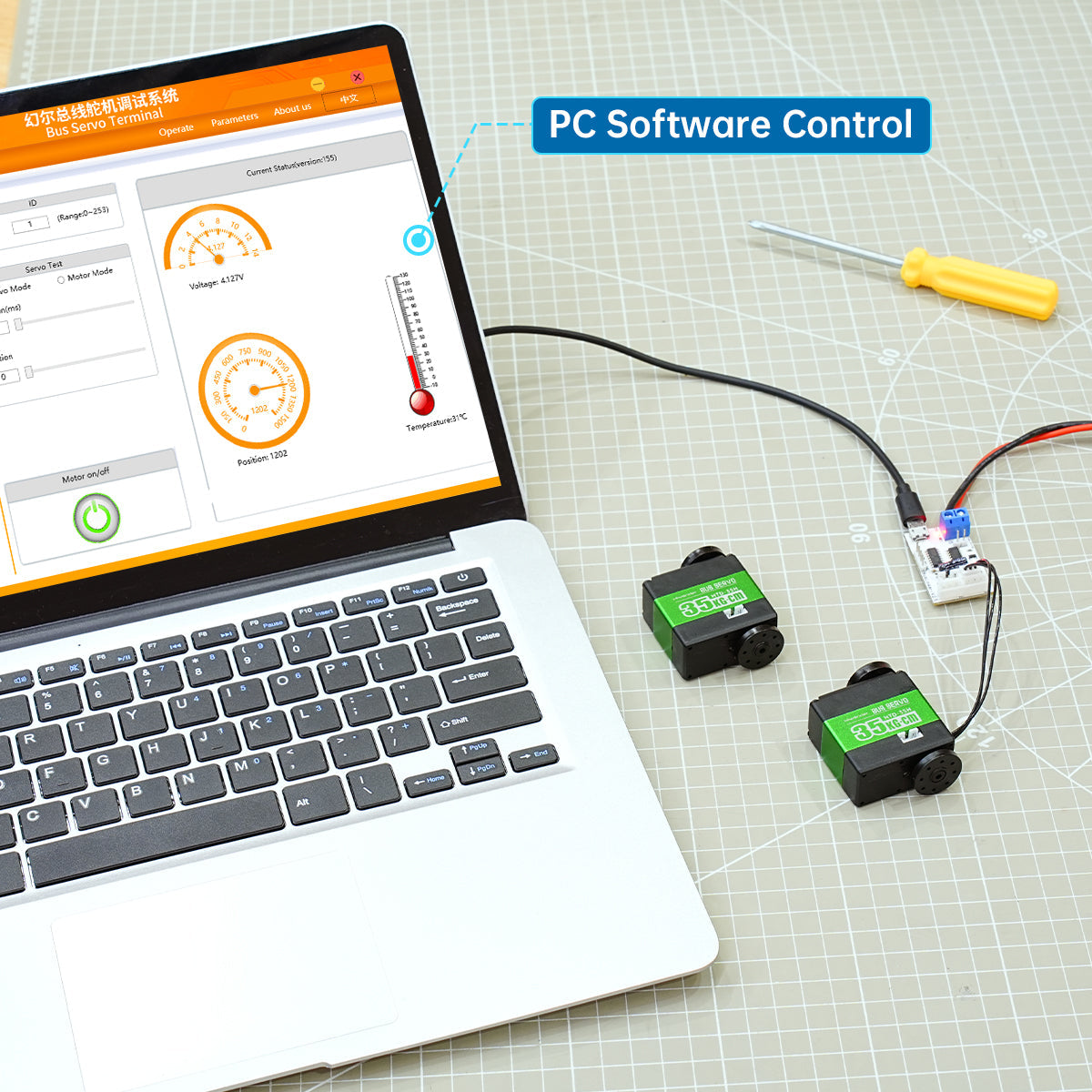 Image of HTD-35H High Voltage Serial Bus Servo 35KG Three Connectors