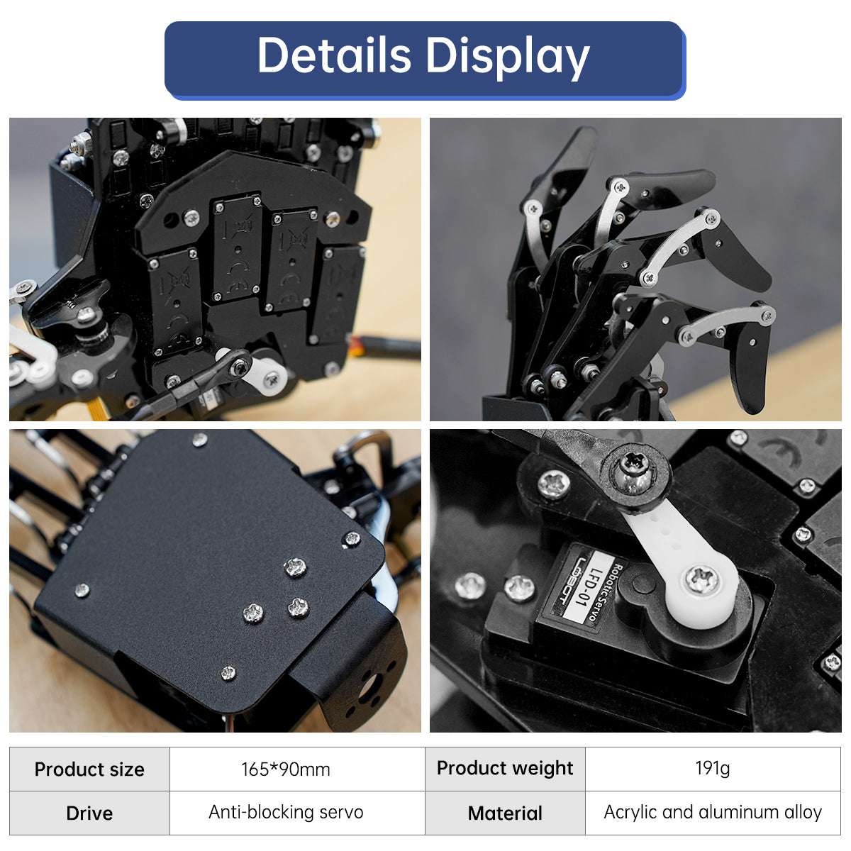Image of uHand Robotic Hand Fingers Move Individually for Robot DIY
