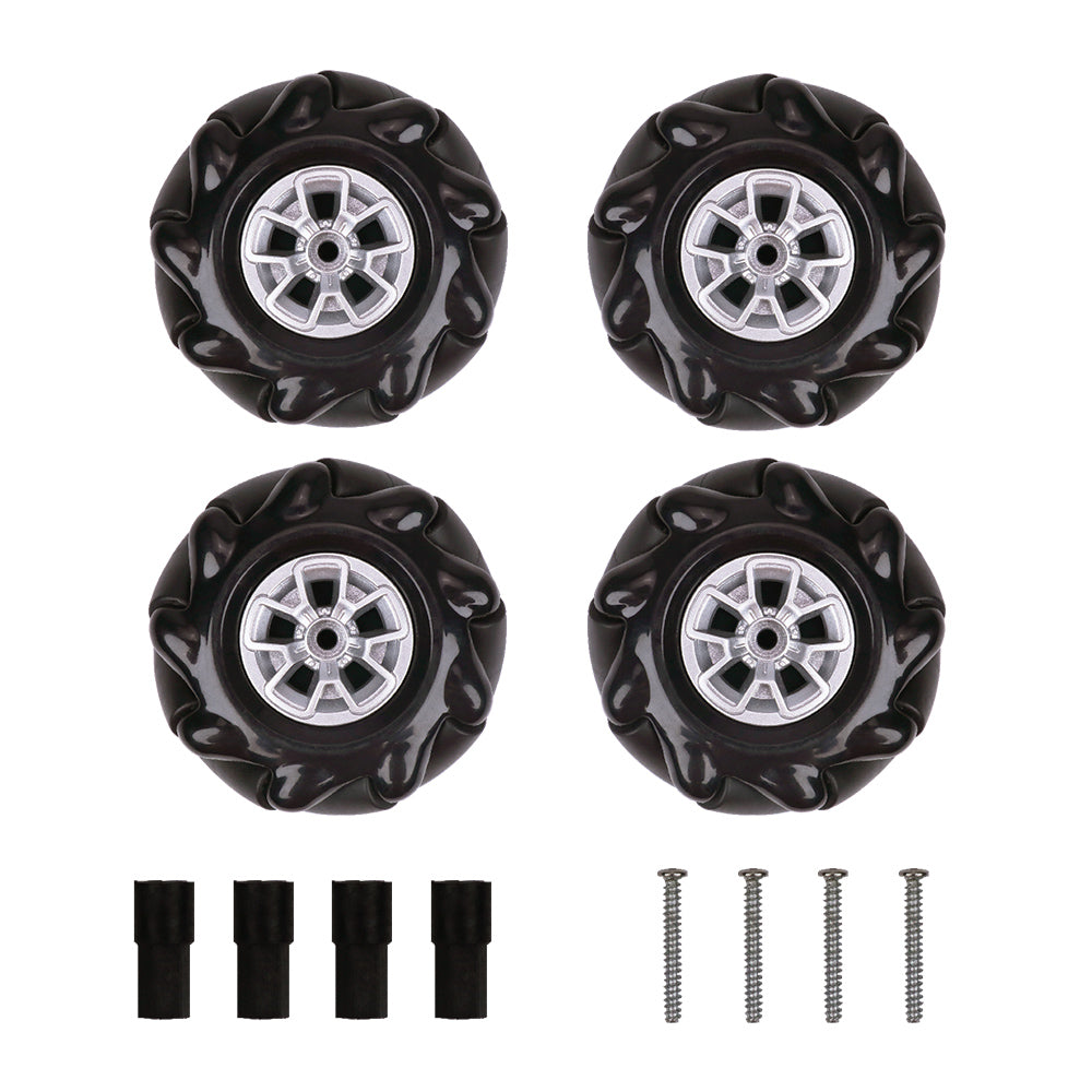 Image of Mecanum Wheel 60mm High Hardness Plastic Wheel for Robot Car DIY (black)