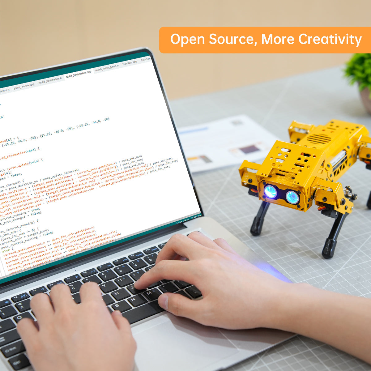 Image of MechDog Open Source AI Robot Dog AI Vision Voice Interaction Scratch Arduino Python