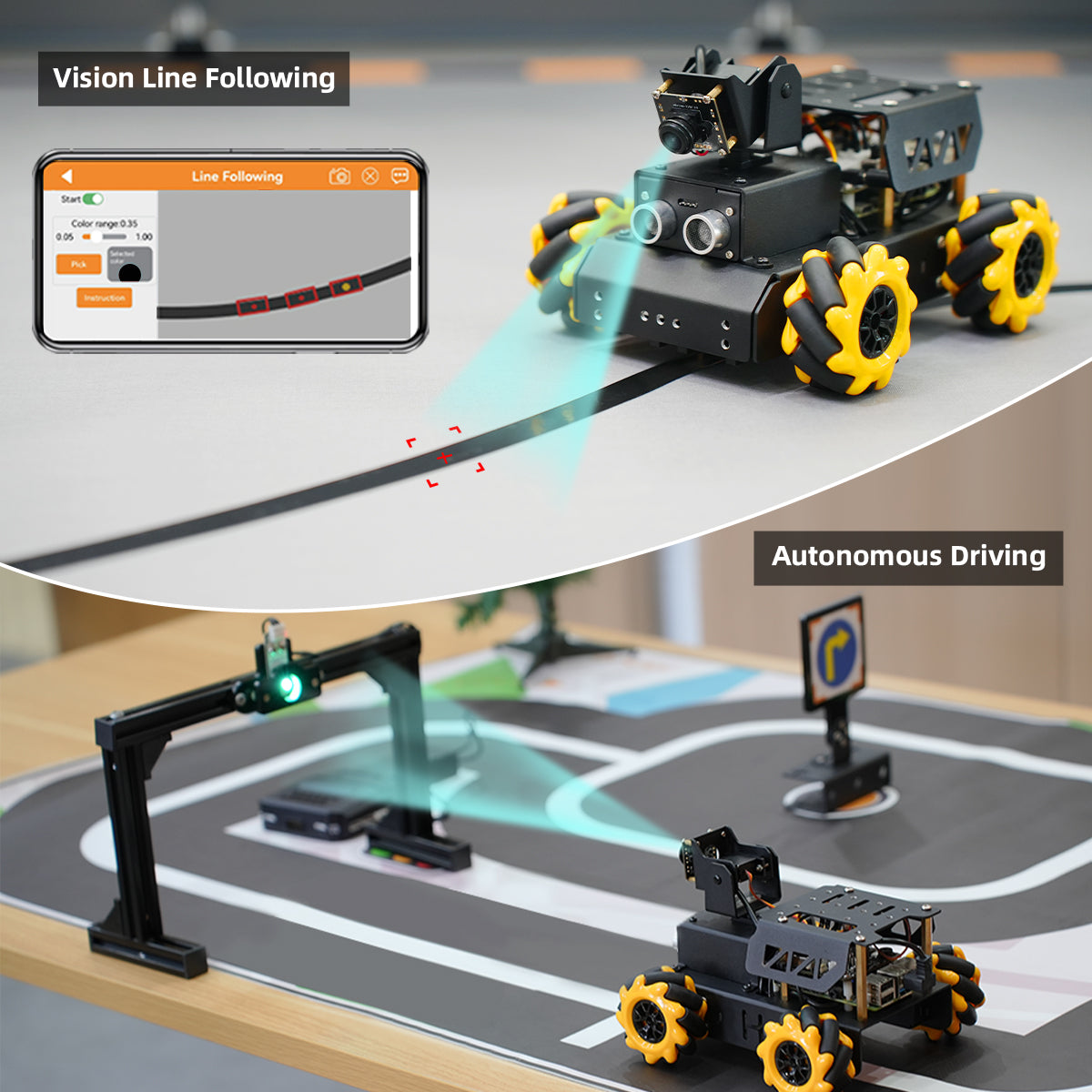 Image of TurboPi Raspberry Pi Robot Car ROS2 Mecanum AI Vision Multimodal AI